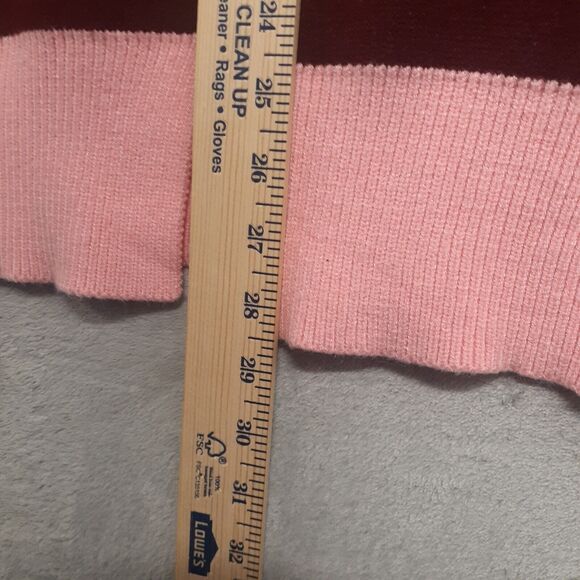 Weekend Suzanne Betro Open Front Blue Pink Gray Striped Cardigan Size L/XL - Picture 4 of 7